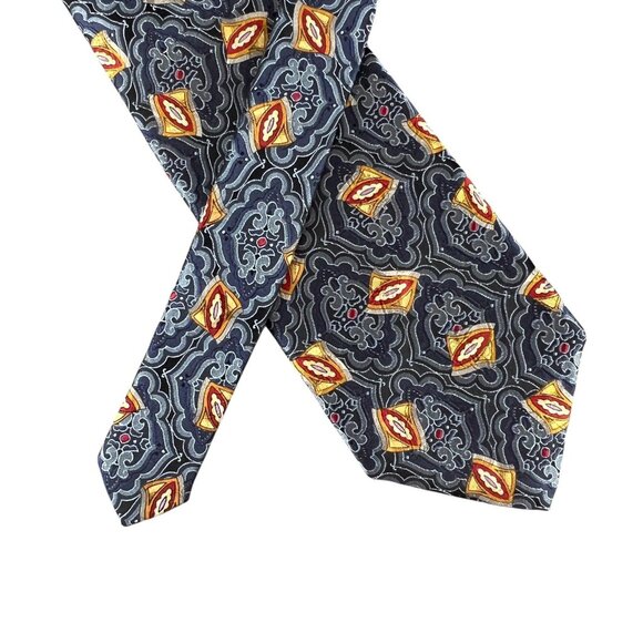 Robert Talbott Best Of Class Mens Tie Silk Geometric Embroidered Multicolor USA - Picture 7 of 12